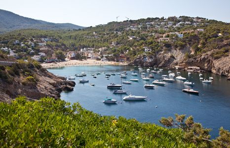 About Cala Vadella in Ibiza, Spain